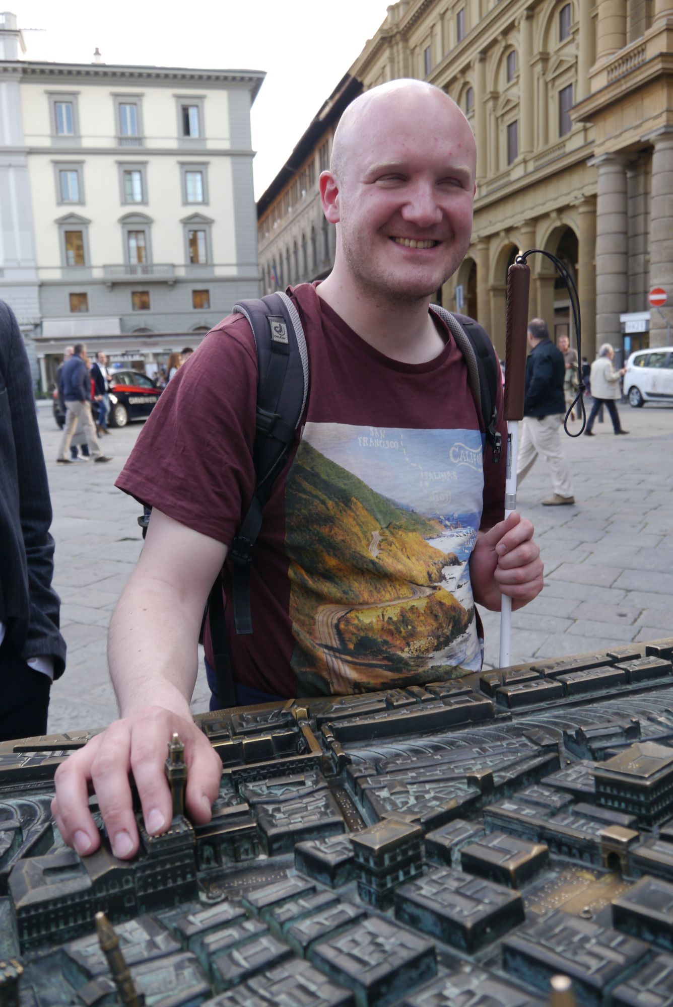 Sven ertastet die Stadt