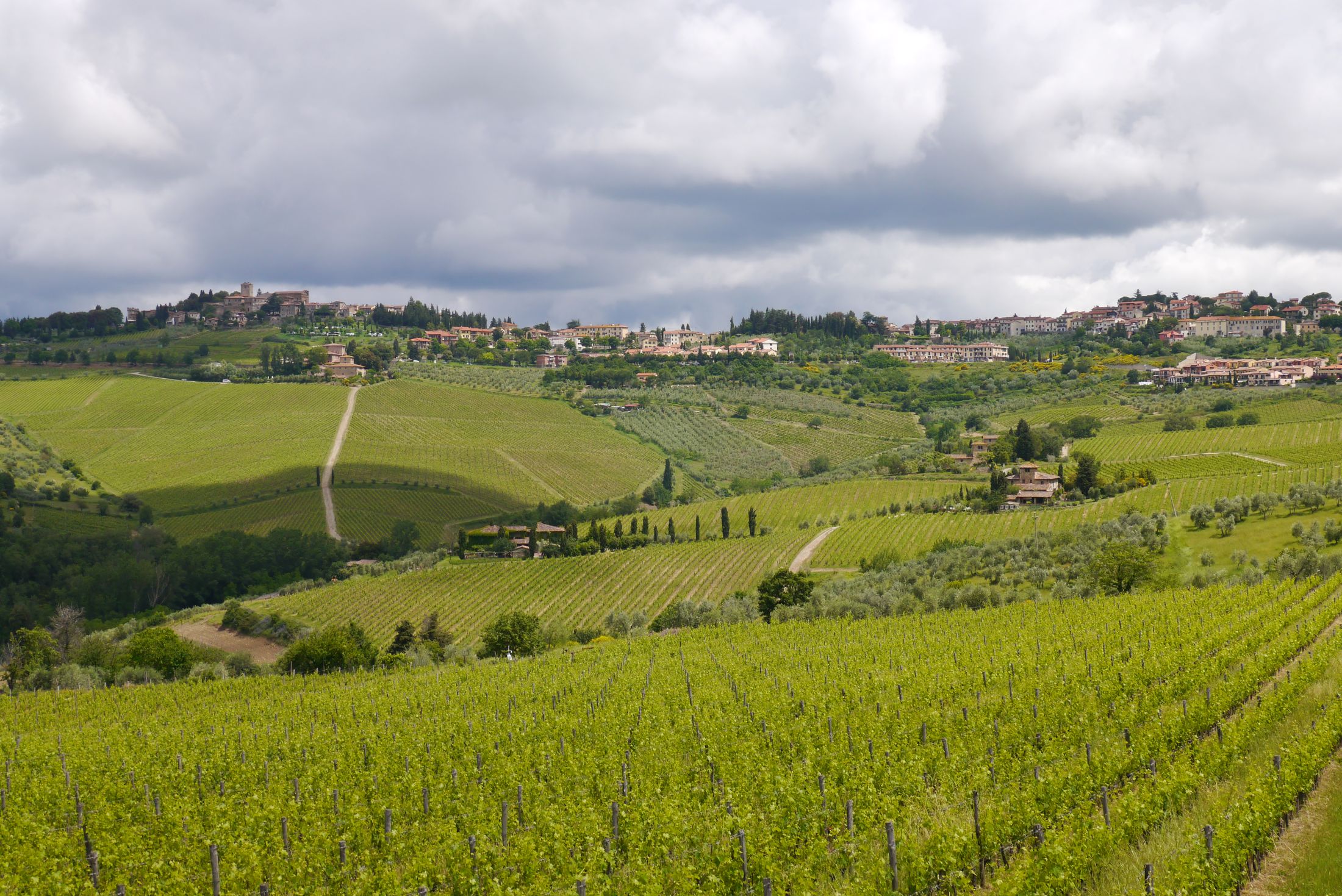 Landschaft entlang der Via Chiantigiana