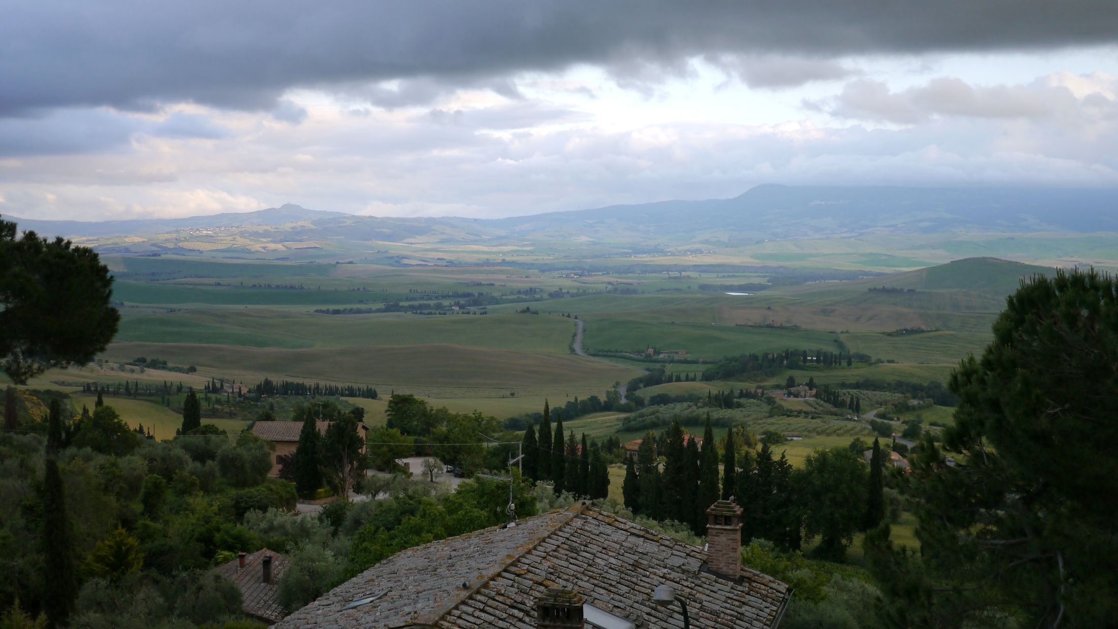 Blick von Pienza auf die Umgebung