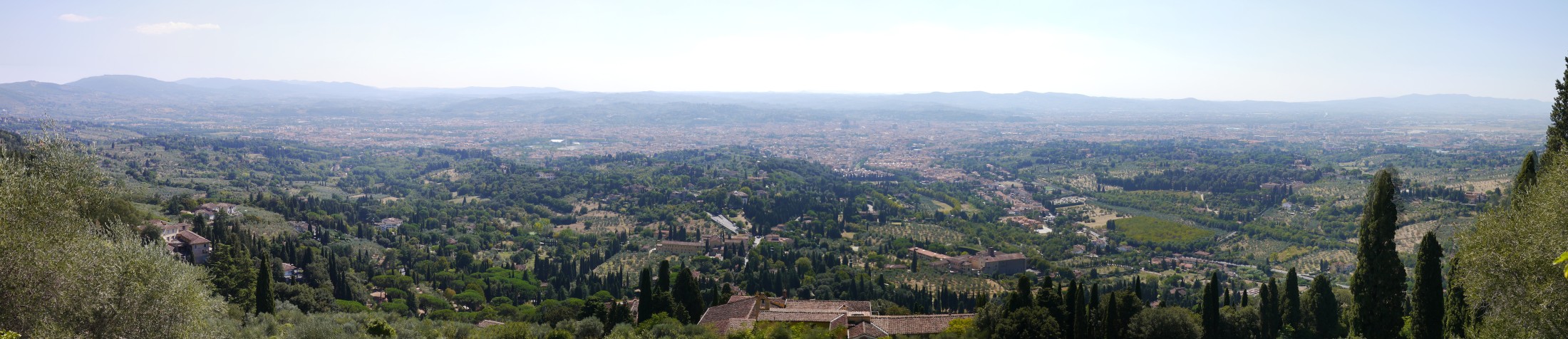 Blick von Fiesole auf Florenz