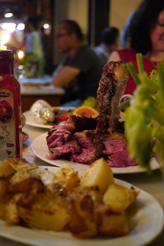 22.9.: Unser erstes Bistecca fiorentina mit contorni (Beilagen)