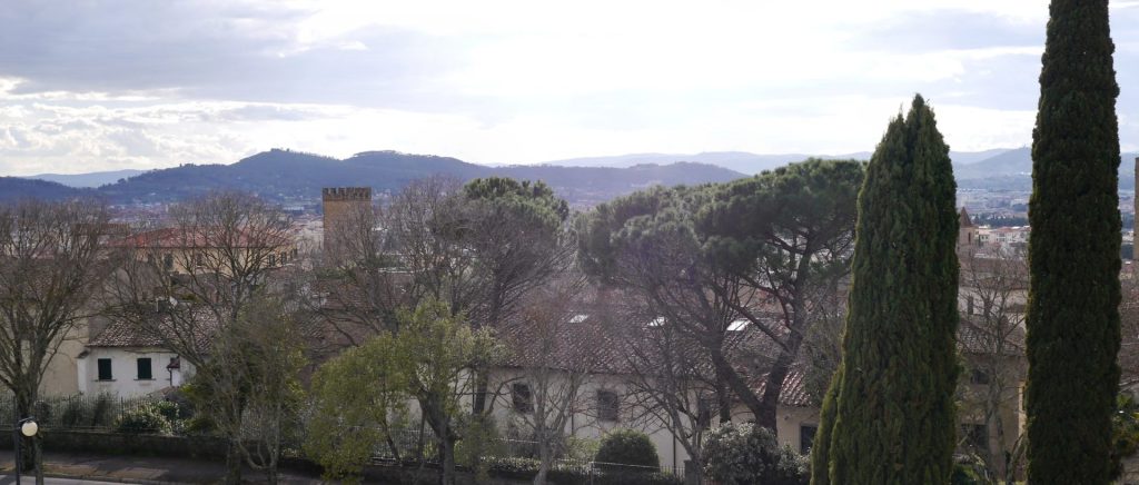 Blick von der Festung auf die Stadt Arezzo