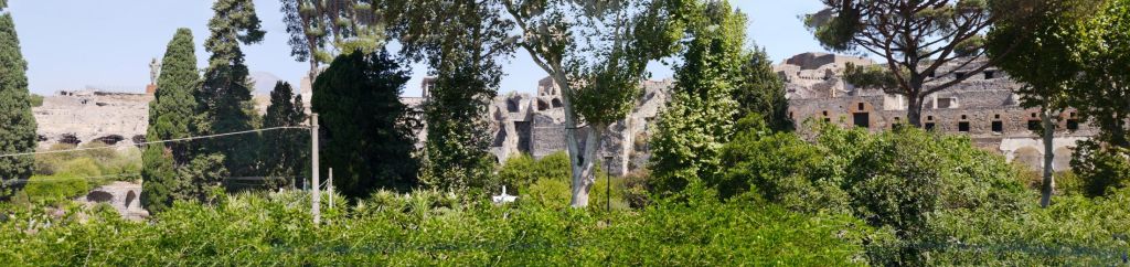 Blick vom Hotelzimmer in Pompeji