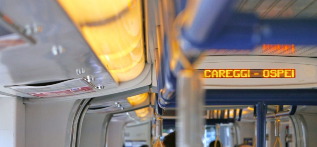 Tram T1 auf dem Weg nach Careggi Ospedale