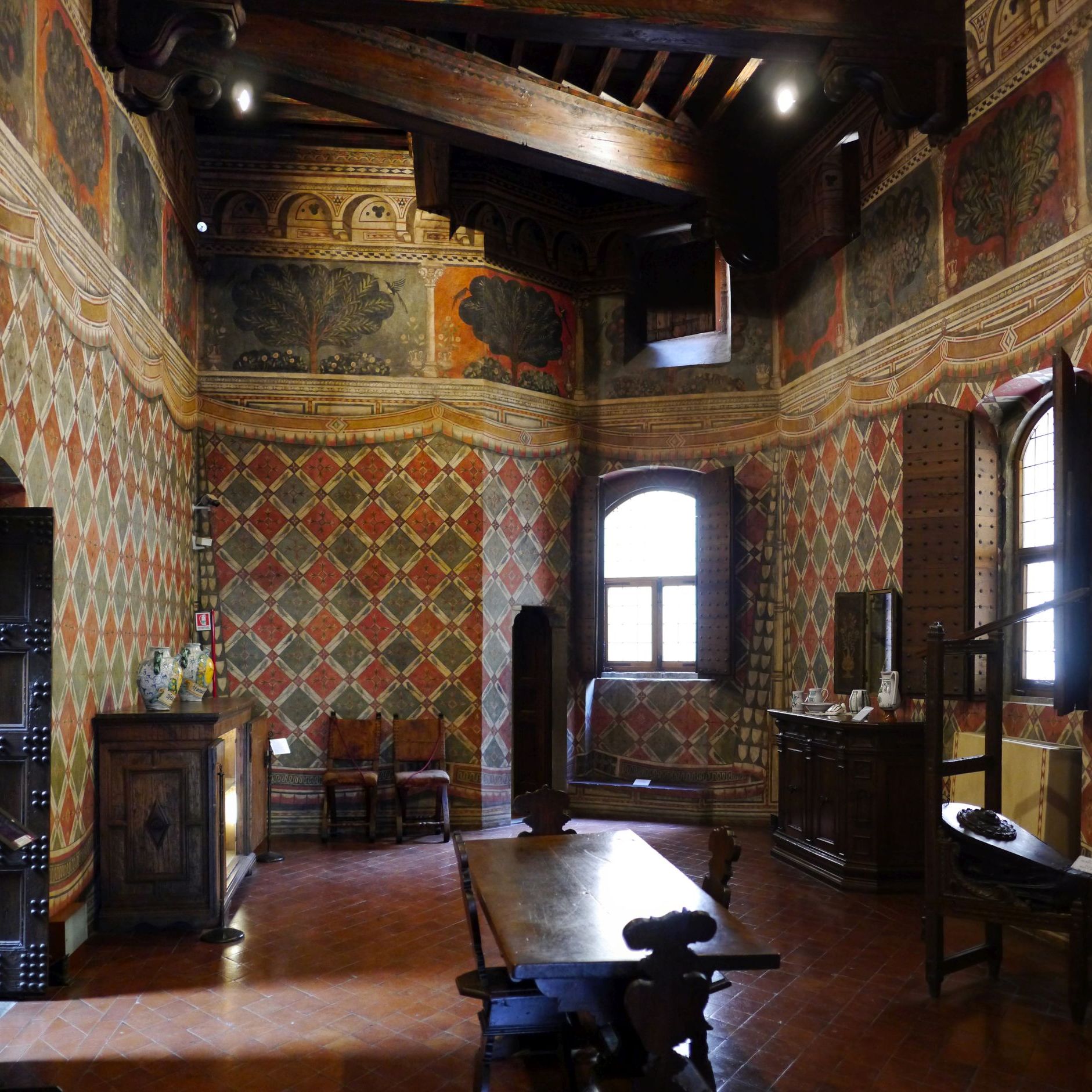 "Papageiensaal" im ersten Obergeschoss des Palazzo Davanzati