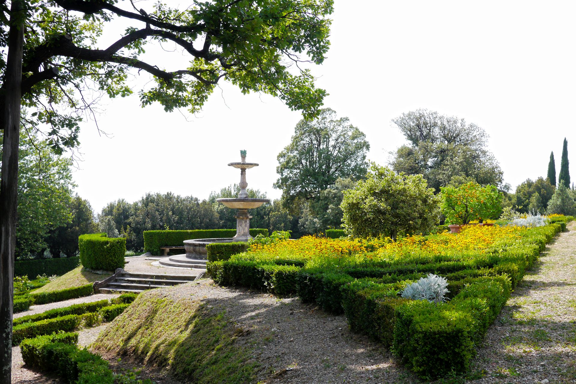 Dritte Terrasse des Gartens der Villa Medicea La Petraia
