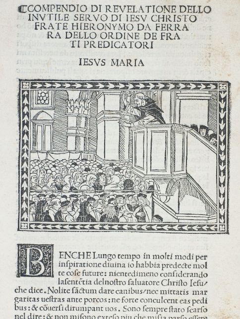 Savonarola predigt energisch