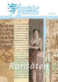 Einband der Zeitschrift "Archivnachrichten aus Hessen 14/2"