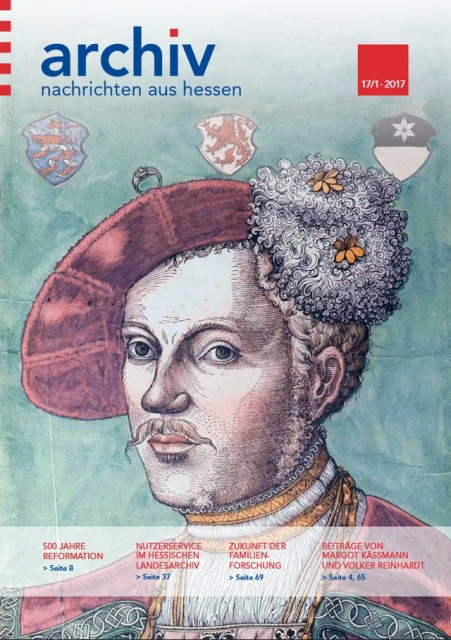 Einband der Zeitschrift "Archivnachrichten aus Hessen 17/1"