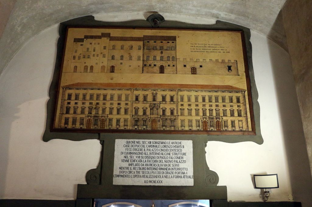 Alte und moderen Ansicht des Palazzo Pucci