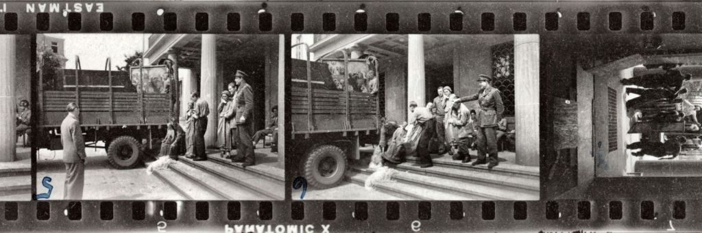 Aufnahmen des Central Collecting Point auf einem Bildstreifen