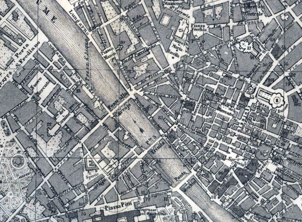 Stadtplan Florenz 1872