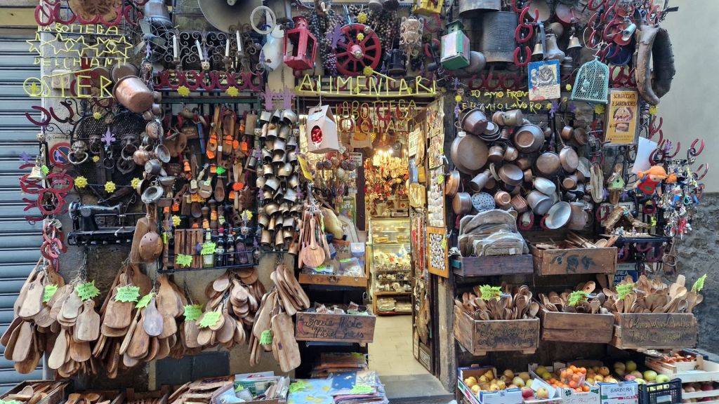 Auslage des Geschäfts "La Bottega del Chianti"