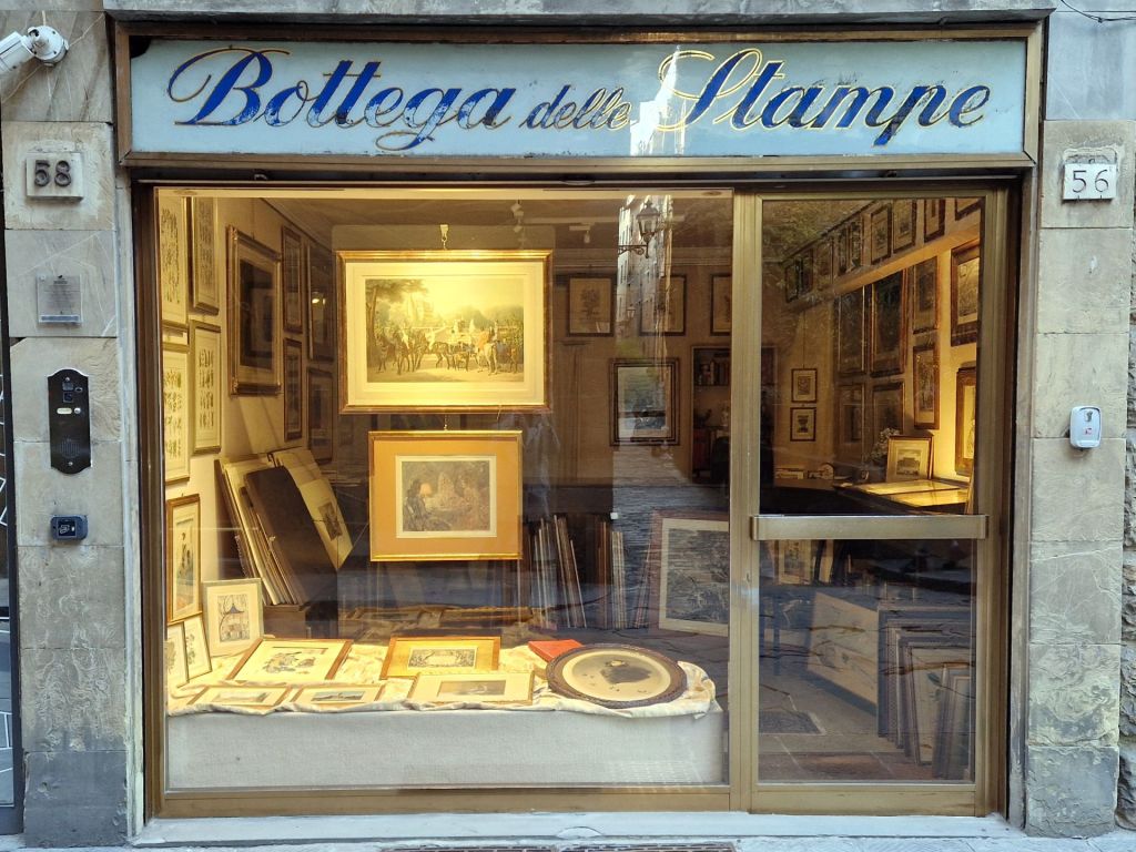 Schaufenster "Bottega delle Stampe"