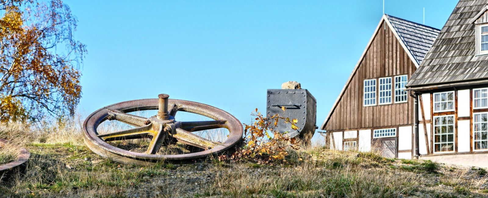 Bergwerk "Alte Elisabeth" mit Hunt in Freiberg
